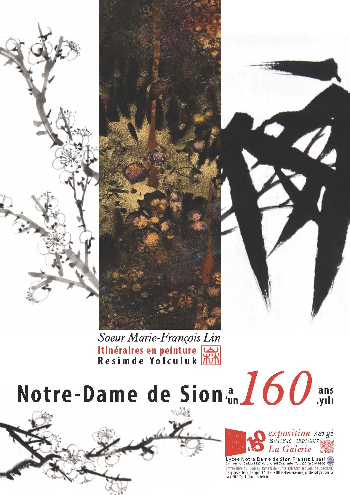 NDS’in 160. yıldönümü nedeniyle okulumuzda Sr Marie François Lin’in resim sergisi…